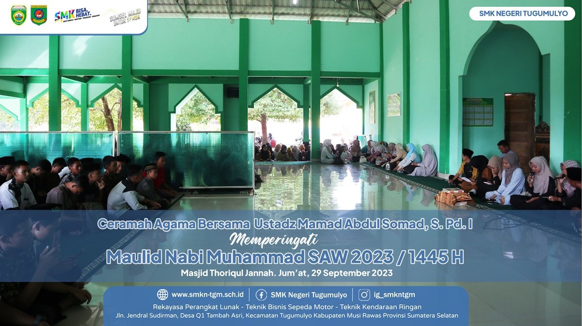 Ceramah Agama bersama Ustadz Mamad Abdul Somad, S. Pd. I dalam rangka Memperingati Maulid Nabi Muhammad  SAW 12 Rabiul Awal 1445 H Tahun 2023