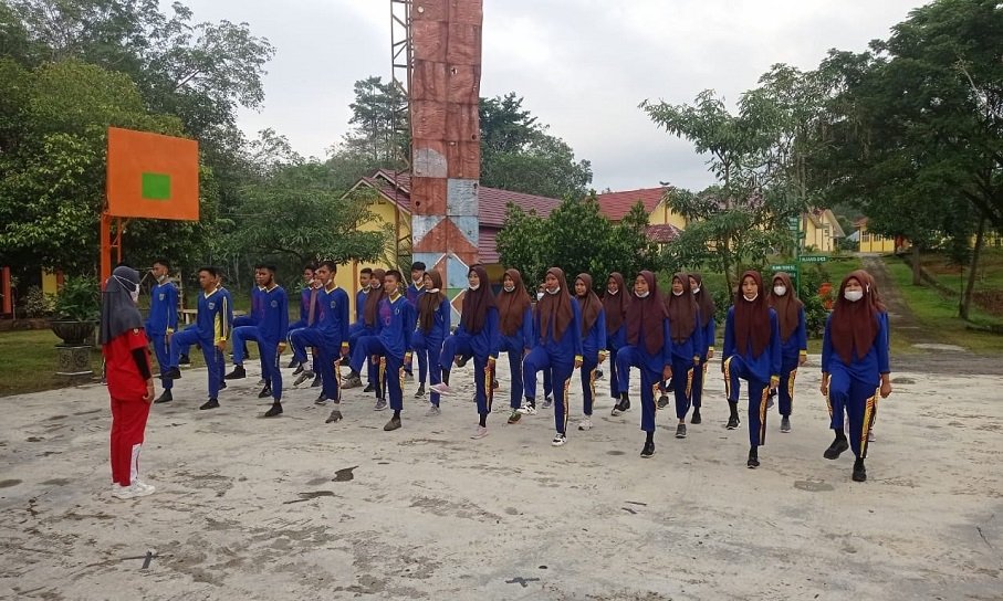 Seleksi PASKIBRAKA Kabupaten Musi Rawas 2021 di SMK Negeri Tugumulyo